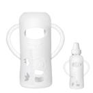 Funda de silicona Runhike para biberón Evenflo de 8 oz, blanca