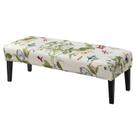 Funda Elástica Lavable para Banco de Comedor Beige con Flores