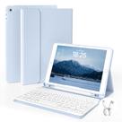 Funda GKABXY con Teclado para iPad 10.2 pulgadas 2021/2020/2019, Teclado Bluetooth Desmontable para iPad 9ª/8ª/7ª Generación con Soporte para Lápiz, Soporte Multiángulo para Estudio/Oficina/Viajes (Azul Cielo)