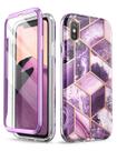 Funda i-Blason para iPhone Xs Max 6.5" Bumper de cuerpo completo morado