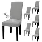 Funda Impermeable para Silla de Comedor Easy-Going Juego de 6 en Gris Claro