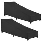 Funda Impermeable para Tumbona de Exterior SunPatio, Paquete de 2, Negra