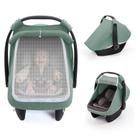 Funda para Asiento de Coche para Bebé Blissful Diary de Malla Cortaviento Verde Romano