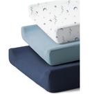 Funda para Cambiador Coreeky Paquete de 3 de Muselina de Algodón 81x41 cm Funda para Cambiador Coreeky Paquete de 3 de Muselina de Algodón 81x41 cm