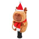 Funda para Palo de Golf Capibara con Gorro Rojo de Navidad Doble