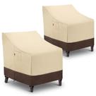 Funda para Silla de Patio Arcedo Impermeable Paquete de 2 Beige y Marrón