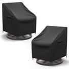 Funda para Silla de Patio Mrrihand para Silla Giratoria al Aire Libre 2 Paquetes Negra