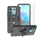 Funda para Xiaomi Poco X6 5G con protector de pantalla de vidrio templado
