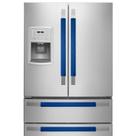 Fundas Antideslizantes Azules para Manijas de Refrigerador Miaowater Juego de 4 Piezas Fundas Antideslizantes Azules para Manijas de Refrigerador Miaowater Juego de 4 Piezas