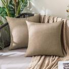 Fundas de Almohada MIULEE Impermeables 45x45 cm Caqui (Paquete de 2)