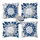 Fundas de Cojín para Exterior Qahing Impermeables 45x45 cm Azul Gris x4 Fundas de Cojín para Exterior Qahing Impermeables 45x45 cm Azul Gris x4