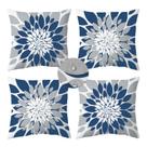 Fundas de Cojín para Exterior Qahing Impermeables 60x60 cm Paquete de 4 Azul Gris Fundas de Cojín para Exterior Qahing Impermeables 60x60 cm Paquete de 4 Azul Gris