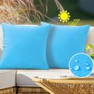 Fundas de Cojín VAKADO Impermeables para Exterior Azul Celeste 50x50 cm