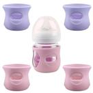 Fundas de silicona QinSuiKai para biberones de vidrio Avent de 120 ml