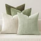 Fundas Decorativas para Almohadas MIULEE de Pana 45x45 cm, Set de 4