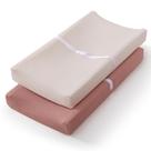 Fundas para Cambiador de Muselina Blissful Diary Pack de 2 en Rosa Polvoriento y Crema Fundas para Cambiador de Muselina Blissful Diary Pack de 2 en Rosa Polvoriento y Crema