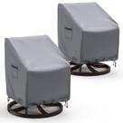 Fundas para Sillas de Patio BROSYDA Giratorias 2 Paquetes Impermeables Grises