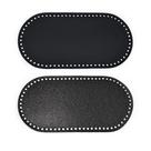 Fundo de Couro Oval para Bolsa de Crochê 15 X 30cm