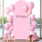 Fundo em Arco Rosa Bebê NSSONBEN 2,2m - Para Suporte de 2,1/2,2m
