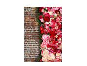 Fundo Fotográfico 1,50 X 2,20 - Efeito Muro de Tijolos e Flores 024