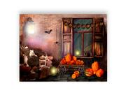 Fundo Fotográfico 1,55 X 1,20 - Halloween Celeiro Velho Aranha 046