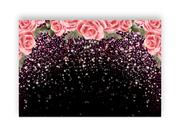 Fundo Fotográfico 2,20 x 1,50 - Flores Efeito Glitter Rosa 124