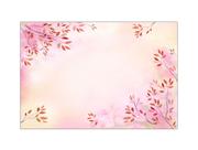 Fundo Fotográfico 2,20 x 1,50 - Folhagens Verde Rosa Aquarela 095