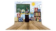 Fundo Fotográfico em Tecido Formatura Escola Infantil Quadro - 150x170cm