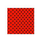 Fundo para Docinhos Poá Vermelho e Preto Quadrado - 8cm