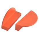 funifiti Kit com 4 puxadores de armário meia-lua laranja 6,5 cm funifiti Kit com 4 puxadores de armário meia-lua laranja 6,5 cm