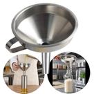 Funil Cozinha Metal 15x13,5cm Multiuso Grande Alça Resistente