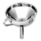 Funil de aco inox com peneira