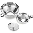 Funil de enlatamento Delove para potes de vidro largos e regulares, pacote com 3 Funil de enlatamento Delove para potes de vidro largos e regulares, pacote com 3