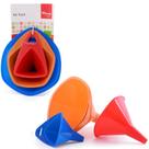 Funil De Plástico Multiuso Colors Com 3 Peças