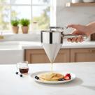 Funil Inox Dosador para Confeiteiro 1200mL Suporte Pinóquio