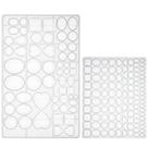 FUNSHOWCASE Cabochon Gem Silicone Mold 2 bandejas transparentes
