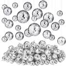 Funtery, 100 peças de bolas de discoteca penduradas em prata, de 3 a 10 cm