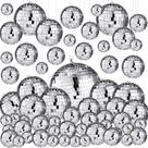 Funtery 100 Piezas Espejo Plateado Bolas de Disco 1-20 cm Set Funtery 100 Piezas Espejo Plateado Bolas de Disco 1-20 cm Set