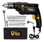 Furadeira De Impacto 3/8 Pol. 550w 220V C Kit Soquete 40 Pçs