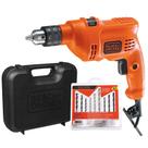 Furadeira de Impacto Black+Decker TM500KBR 3/8 Pol. 127V 560W com Maleta e 9 Brocas