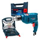 Furadeira De Impacto Bosch Gsb 550 Re Com Kit 100 Peças 110v Furadeira De Impacto Bosch Gsb 550 Re Com Kit 100 Peças 110v
