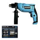 Furadeira de Impacto Gamma 13mm 910W com Kit 51 Peças para Perfuração e Reformas Furadeira de Impacto Gamma 13mm 910W com Kit 51 Peças para Perfuração e Reformas