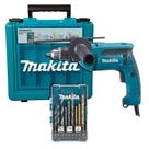 Furadeira de Impacto Makita 13mm HP1640KX1 com 760W com brocas e maleta VOLTAGEM:220V