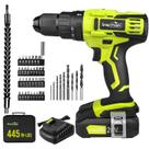Furadeira de impacto sem fio SnapFresh 20V 2.0Ah com brocas de 43 unidades
