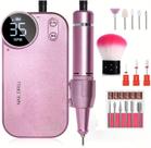 Furadeira de pregos recarregável de 35.000 RPM com 8 brocas rosa