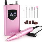 Furadeira de unhas elétrica Lavinda 35000RPM recarregável - rosa