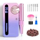 Furadeira de unhas ENGERWALL recarregável de 35.000 RPM com kit de brocas rosa-azul