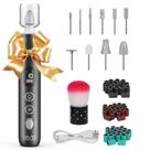 Furadeira de unhas sem fio PELCAS AOL05 de 10 velocidades com LED cinza claro