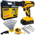 Furadeira e Parafusadeira Bateria 12V BIVOLT PFV 012 Com Kit Brocas, Bits e Trena VONDER