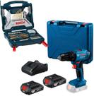 Furadeira Gsb 183-li Com Kit De Brocas 70 Peças + Carregador Furadeira Gsb 183-li Com Kit De Brocas 70 Peças + Carregador